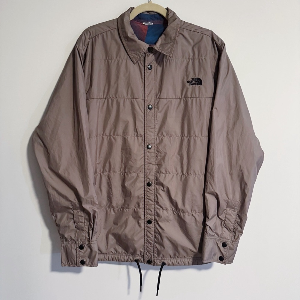 The North Face - Light Brown Quilted Collared Button Down Jacket